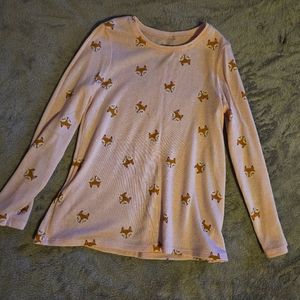 Pink Longsleeve Fox Top